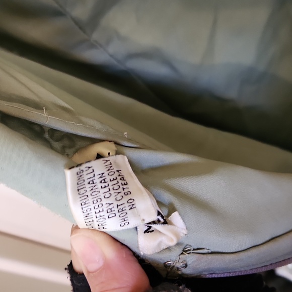 Beaded Deep V Neck Old Hollywood Gown in Sea Foam - Picture 10 of 16